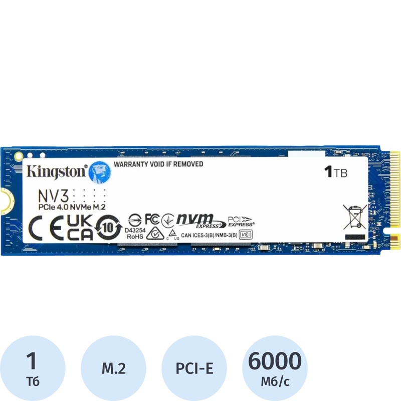 Изображение товара SSD накопитель Kingston NV3 1 ТБ M.2 NVMe TLC PCI-E x4