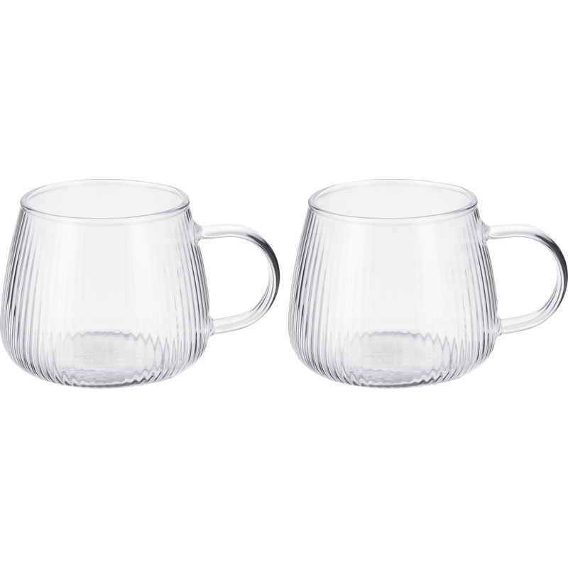 Изображение товара Набор кружек Regent inox Franco стеклянных 430 мл (2 штуки в упаковке)