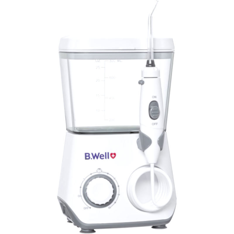 Изображение товара Ирригатор для полости рта B.Well WI-933 с 8 насадками, регулируемой мощностью и емкостью 800 мл