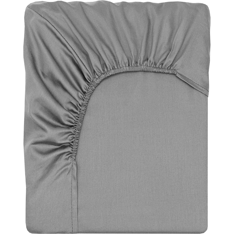 Изображение товара Простыня на резинке Monocolor 160x200 см сатин светло-серая