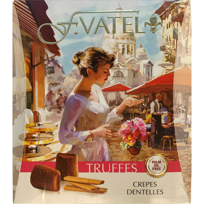 Изображение товара Конфеты F.Vatel трюфель с кусочками хрустящего панкейка 200 г