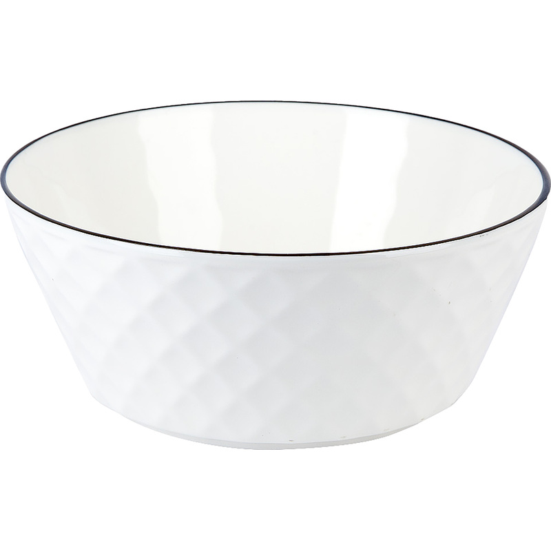 Изображение товара Фарфоровый салатник Nouvelle Home Notele 19.5 см 1450 мл 6 штук черный/белый