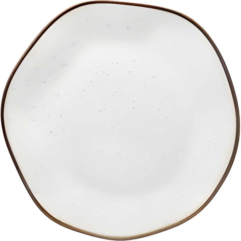 Изображение товара Тарелка обеденная Oxford Ryo Maresia фарфор 21.5 см белая/коричневая