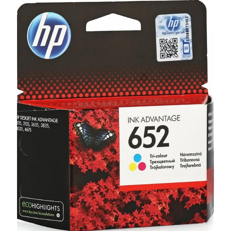 Изображение товара Оригинальный цветной картридж HP 652 F6V24AE для DeskJet Ink Advantage