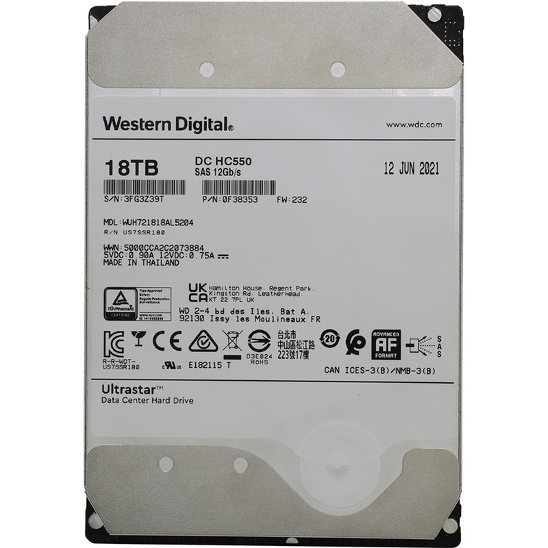 Изображение товара Жёсткий диск Western Digital Ultrastar 18 ТБ WUH721818AL5204