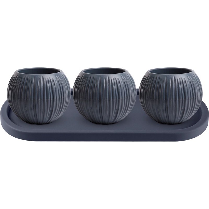 Изображение товара Набор кашпо с поддоном La Decoro Сфера Мини 3 штуки