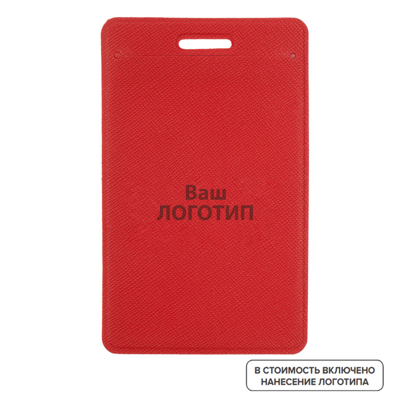 Изображение товара Бейдж Devon вертикальный 104x63 мм красный с тиснением