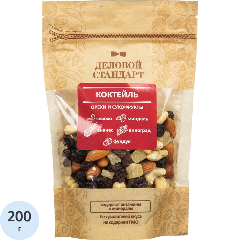Изображение товара Коктейль из сухофруктов и орехов Деловой Стандарт 200 г