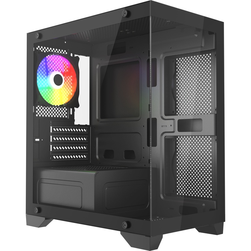 Изображение товара Корпус Accord ACC-350-02B чёрный для игровых систем, MidiTower, стекло