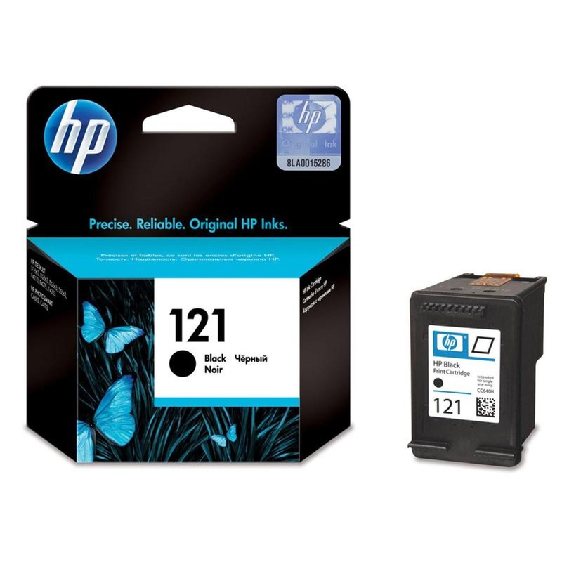 Изображение товара Оригинальный струйный картридж HP 121 CC640HE черный, 200 страниц, гарантия 1 месяц