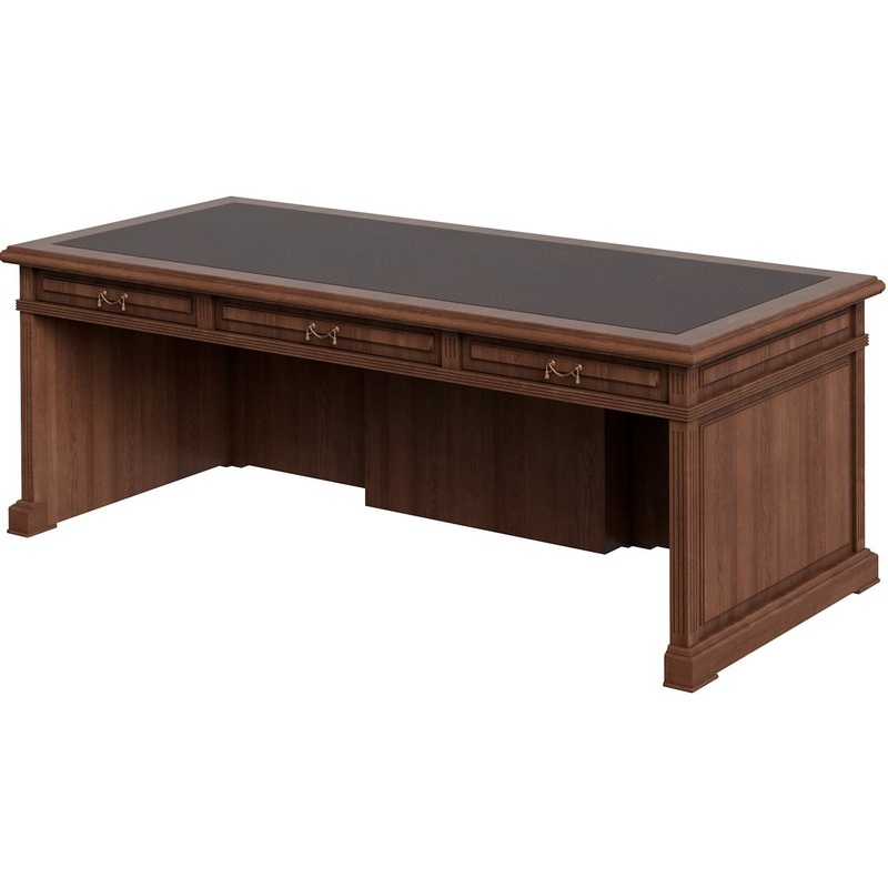 Изображение товара Стол руководителя письменный Ministry MNS2910203 (дуб шоколадный, 2200х1000х800 мм)