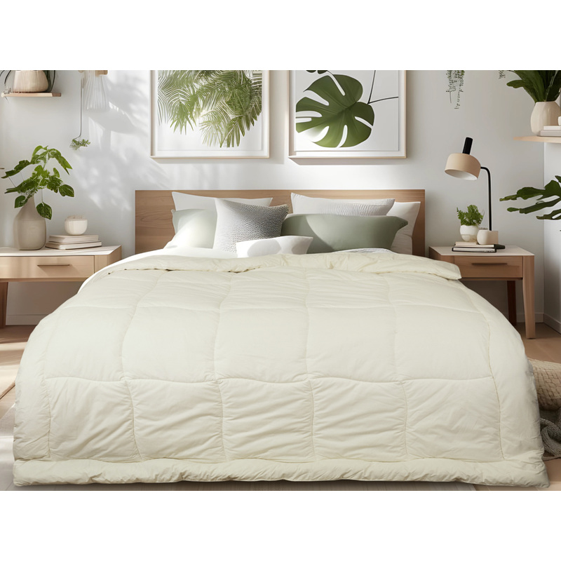 Изображение товара Одеяло евро Cashmere 200x215 см стёганое с кантом бежевый всесезонное