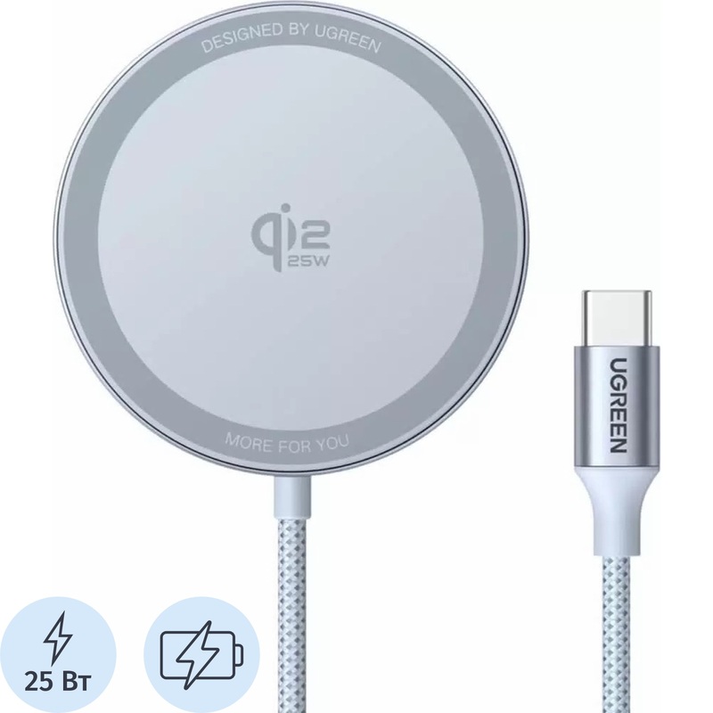 Изображение товара Сетевое зарядное устройство Ugreen W753 25Вт с быстрой зарядкой QC 2