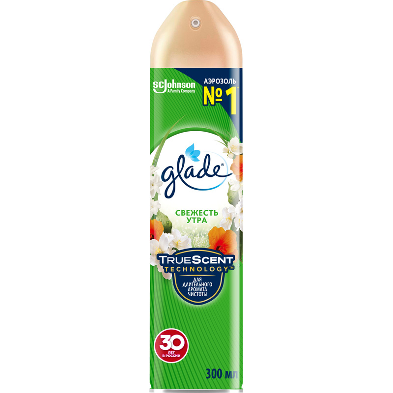 Изображение товара Освежитель воздуха Glade Свежесть утра 300 мл аэрозоль для дома и туалета
