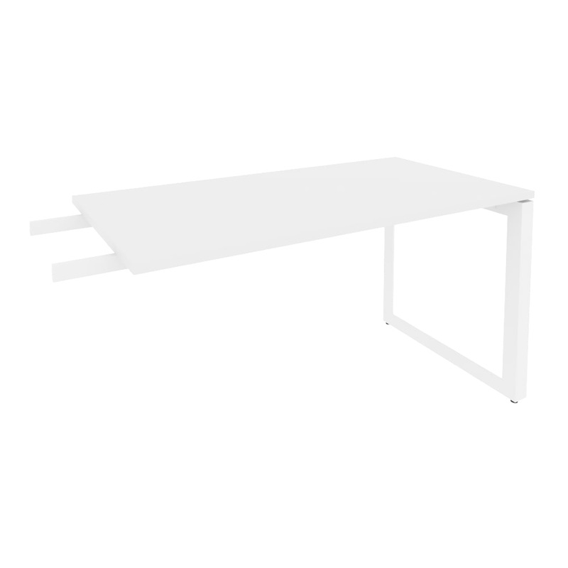 Изображение товара Брифинг-приставка к столам Onix-O O.MO-Бриллиант белый 1380х720х750 мм