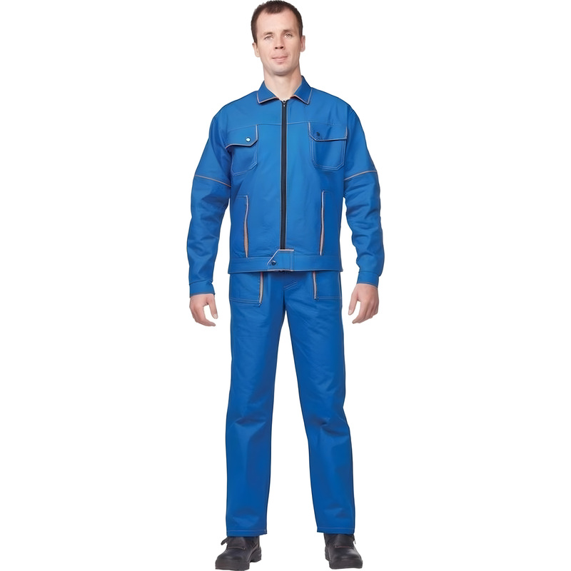 Изображение товара Рабочий летний мужской костюм л06-КПК васильковый 44-46