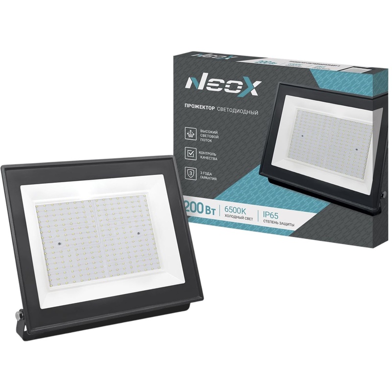 Изображение товара Прожектор светодиодный Neox ДДО-8 200Вт 6500К 20000Лм IP65