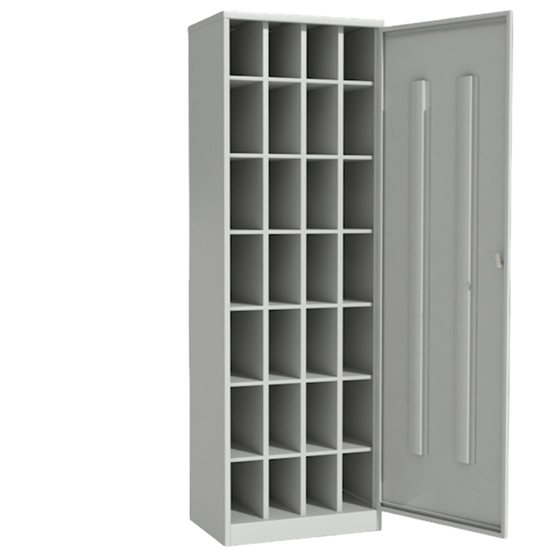 Изображение товара Металлический шкаф для хранения противогазов на 24 отделения Россия