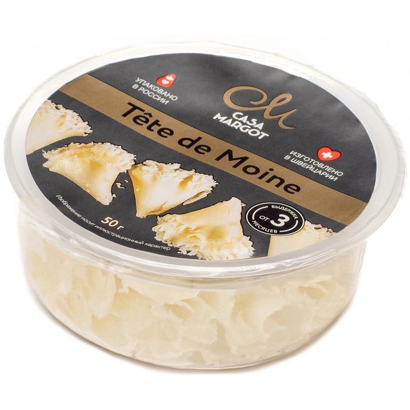 Изображение товара Сыр твёрдый Casa Margot Тет де муан 51% 50 г