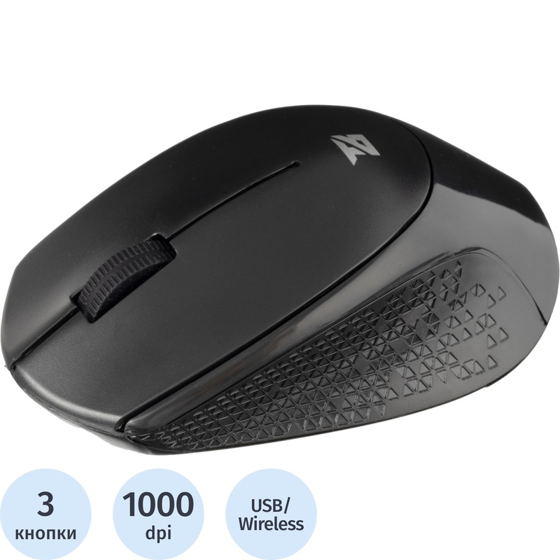 Изображение товара Беспроводная мышь BigTech BM-M280B чёрная 1000 dpi радиоканал