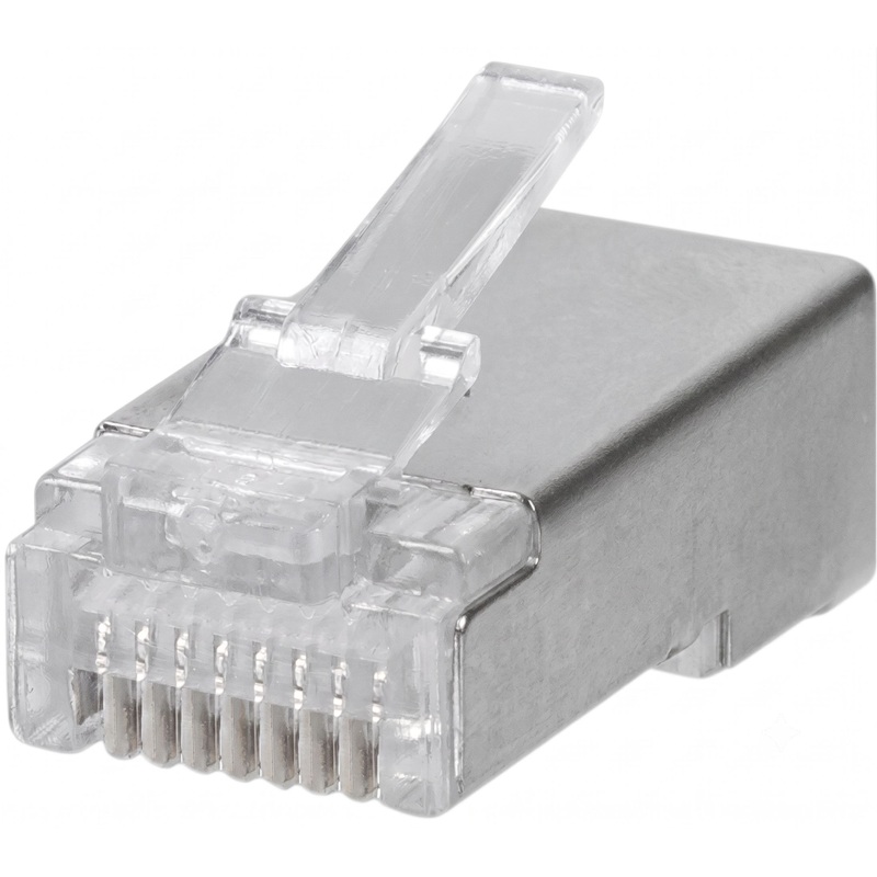 Изображение товара Коннектор Cabeus 8P8C-SH RJ-45 cat 5e 100 шт. в упаковке Изображение товара Коннектор Cabeus 8P8C-SH RJ-45 cat 5e 100 шт. в упаковке