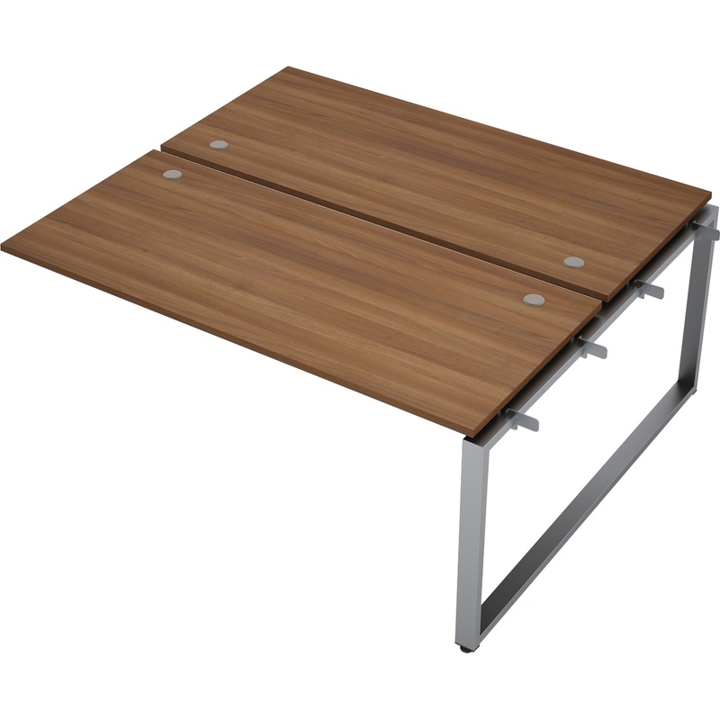 Изображение товара Рабочая станция Avance 6МБС-О.6279 двухместная (шамони тёмный/алюминий матовый, 1400х1435х750 мм)