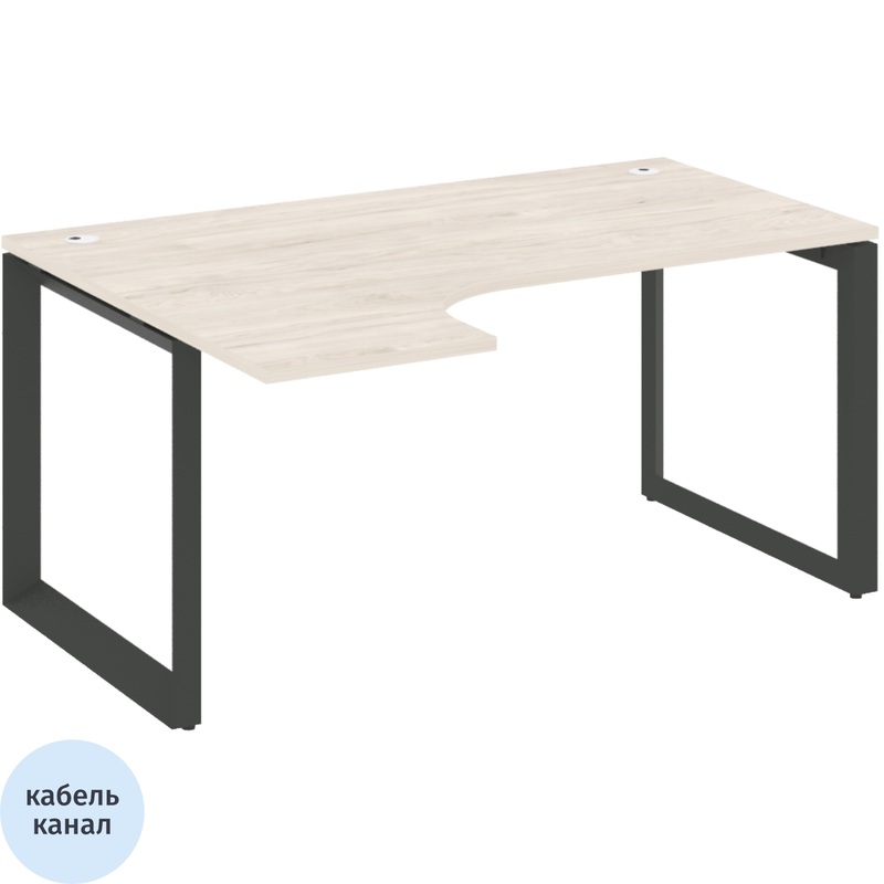 Изображение товара Стол эргономичный ONIX-О левый денвер светлый/антрацит