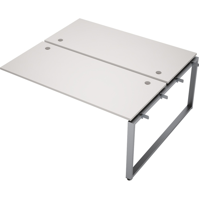 Изображение товара Рабочая станция Avance 6МБС-О.6284 двухместная (белый/алюминий матовый, 1600х1635х750 мм)