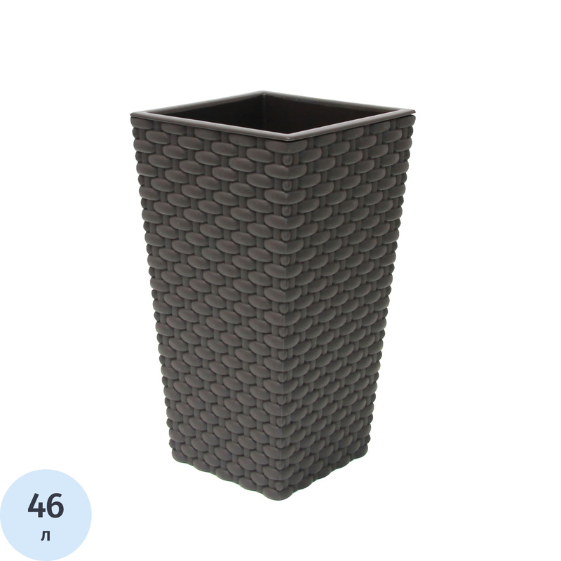 Изображение товара Кашпо Idea Ротанг 37л с внутренней вставкой 18л коричневое