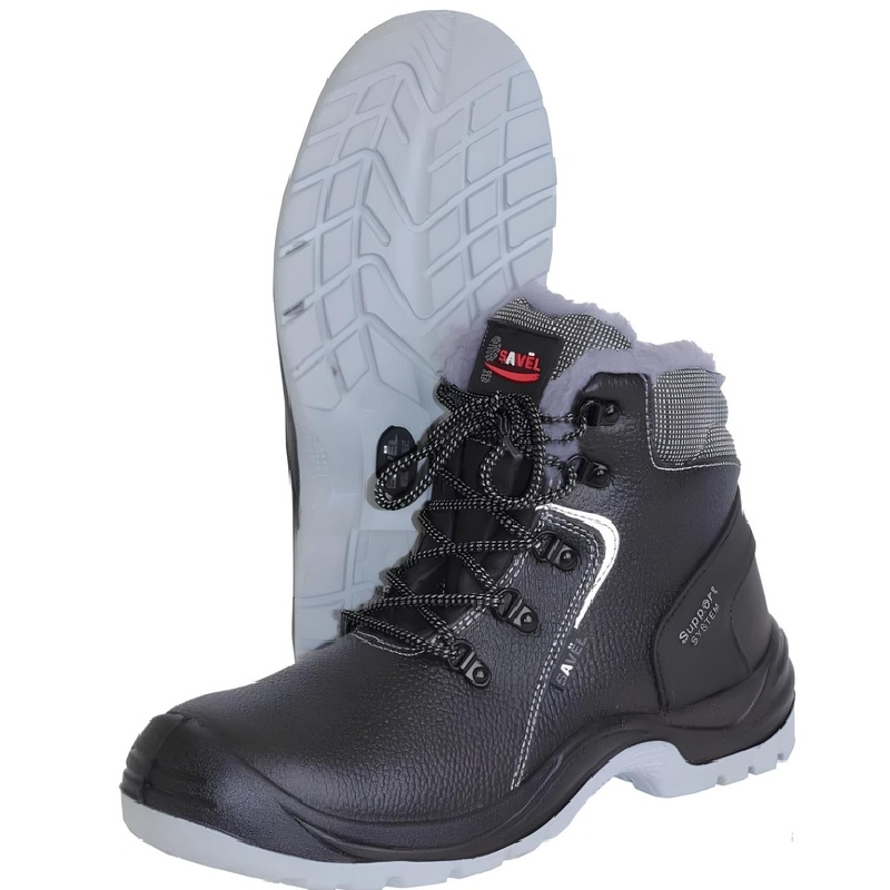 Изображение товара Ботинки рабочие зимние Protection-Nord ПУ-ТПУ из натуральной кожи с композитным подноском чёрные (размер 44)