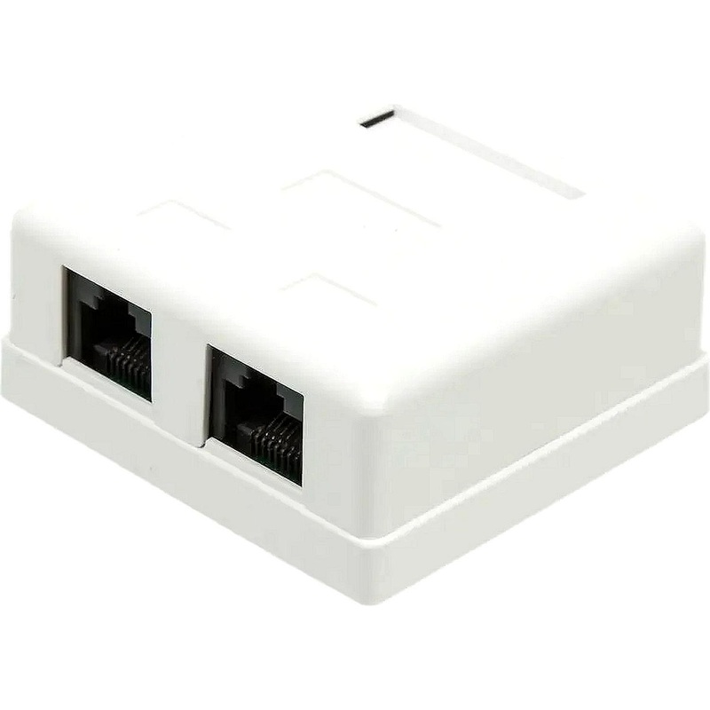 Изображение товара Розетка TWT TWT-SM2-4545-WH RJ-45 cat 5е белая для Ethernet сетей