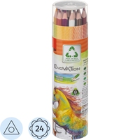 Карандаши цветные Deli Enovation 24 карандаша 24 цвета трёхгранные  (EC112-24)