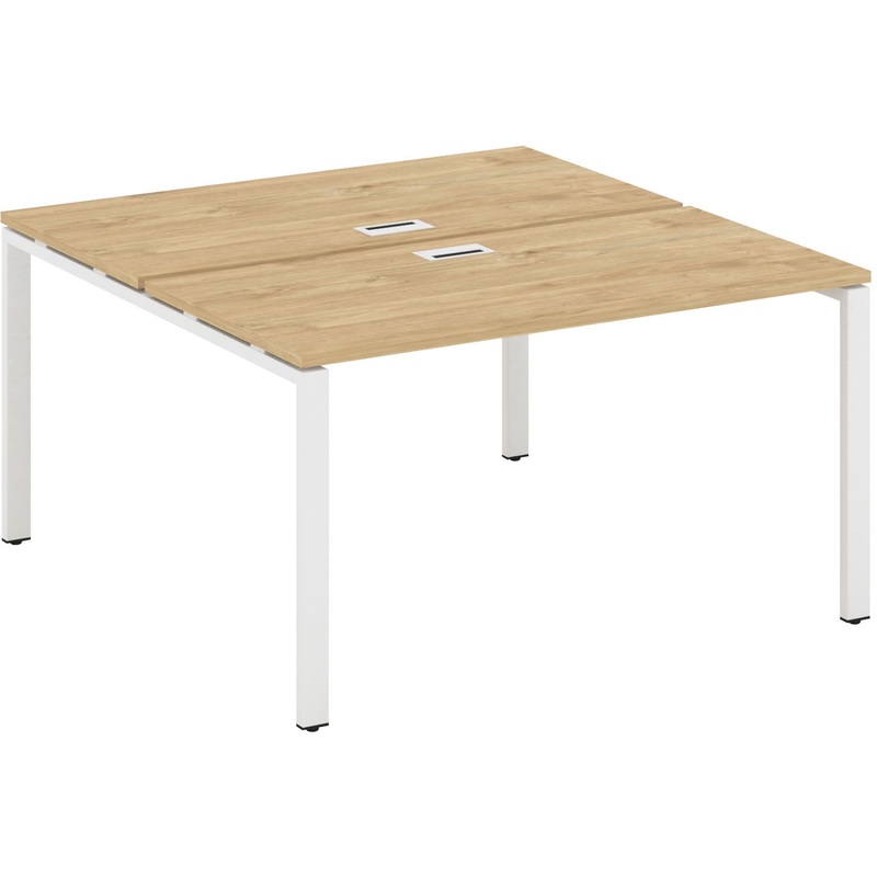 Изображение товара Рабочая станция SN-6P.DRS-023 двухместная (тиквуд светлый/белый, 1380х1632х750 мм)