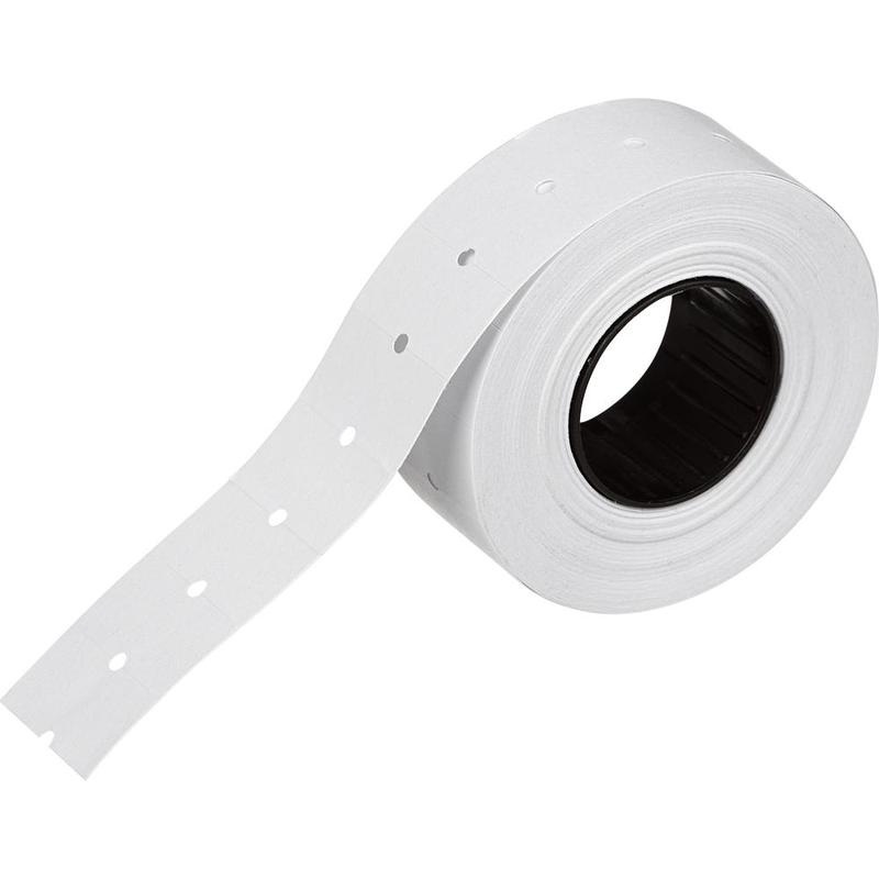 Изображение товара Этикет-лента прямоугольная белая 21.5х12 мм эконом (10 рулонов по 1000 этикеток)