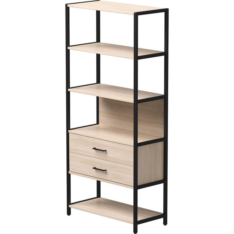 Изображение товара Стеллаж для документов EVO 254ST5DY9005 дуб соната чёрный 1840 мм