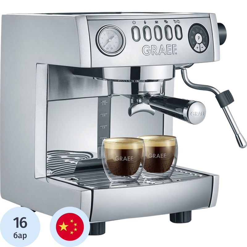Изображение товара Кофемашина рожковая GRAEF Marchesa ES 850 с капучинатором серебристая