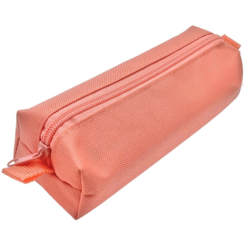 Изображение товара Пенал-косметичка односекционная персиковая для школьниц и студенток
