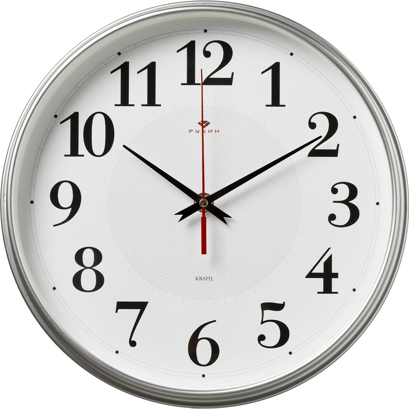 Изображение товара Настенные часы Рубин 2940-105 с кварцевым механизмом, стеклом и арабскими цифрами