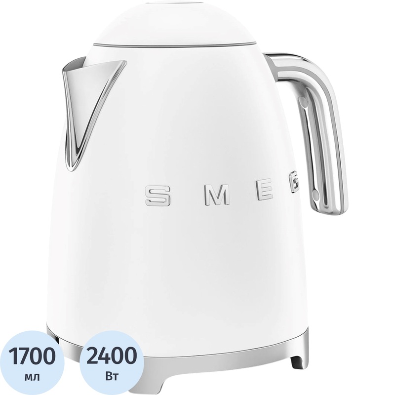 Изображение товара Чайник электрический Smeg KLF03WHMEU белый 1.7л 2400Вт
