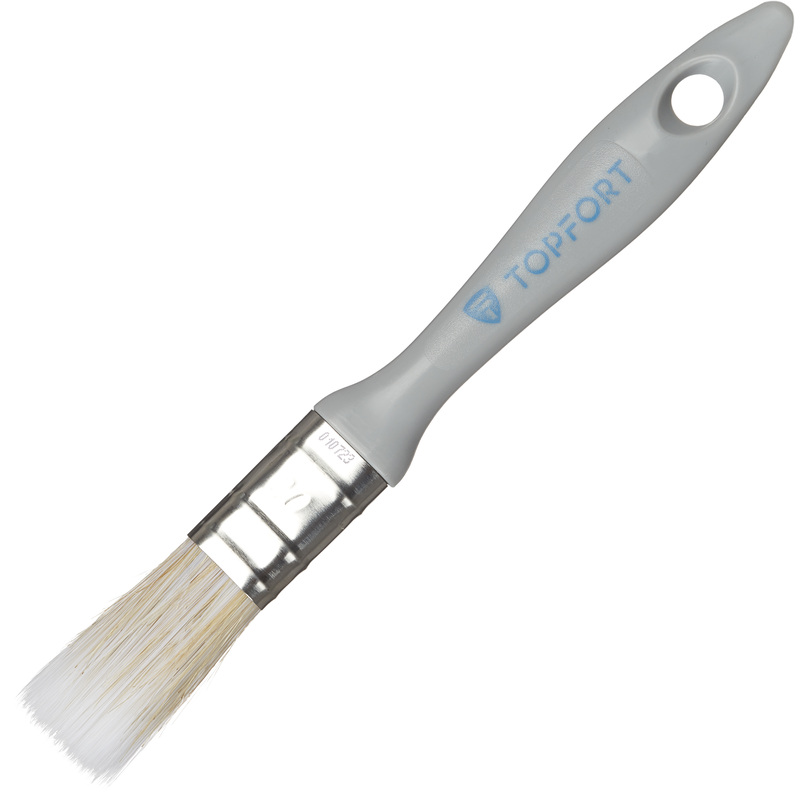 Изображение товара Кисть малярная плоская TOPFORT из смешанной щетины 20x15 мм серая