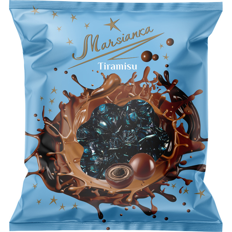 Изображение товара Шоколадные конфеты Марсианка Тирамису, 1 кг, тёмный шоколад с кремовой начинкой