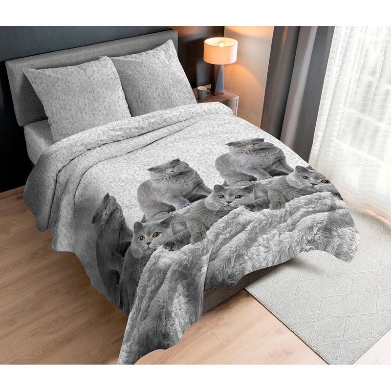 Изображение товара Постельное белье Lovely textile Британцы 1.5-спальное перкаль хлопок Россия