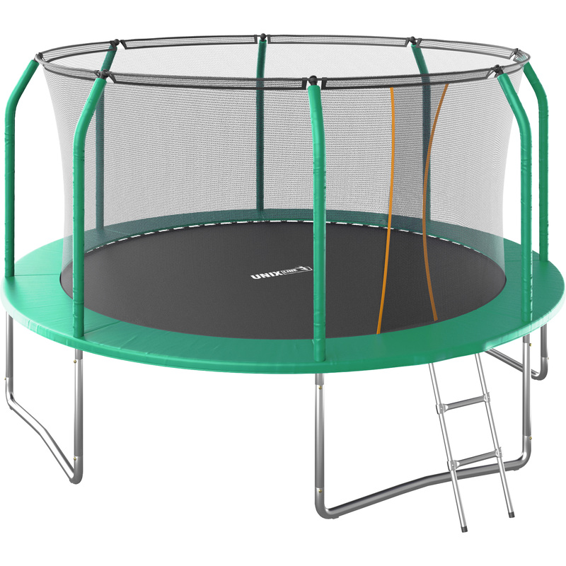 Изображение товара Батут с защитной сеткой Unix Line Supreme Basic 12 ft диаметр 366 см зелёный