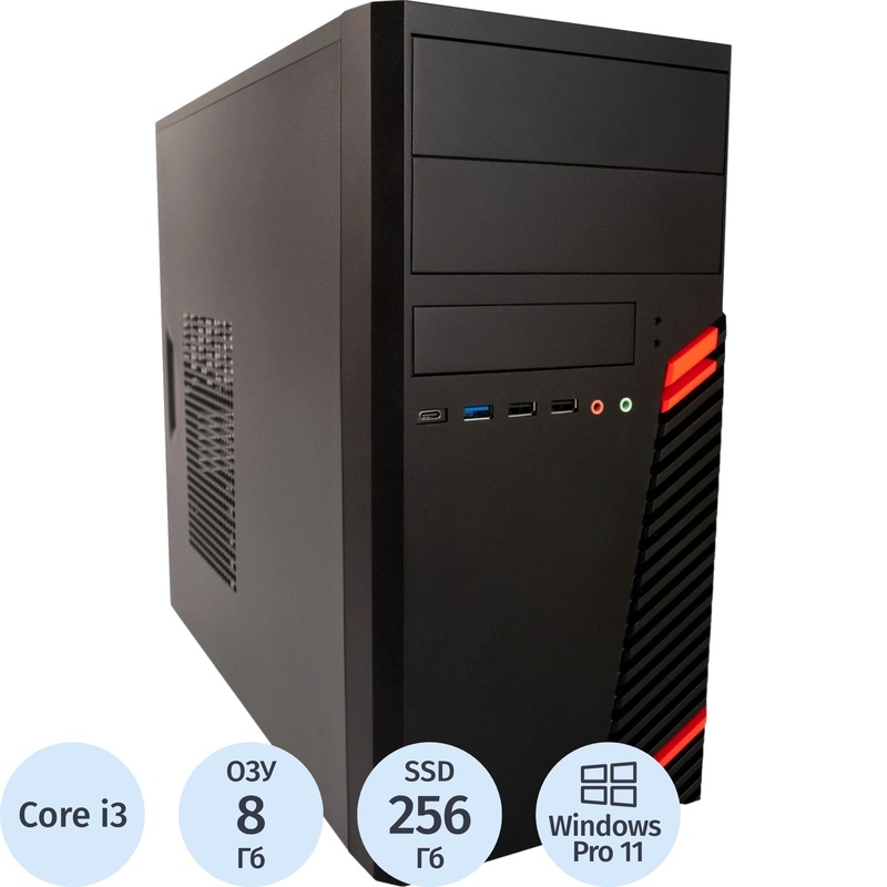 Изображение товара Компьютер iRU Planio 310H6SM с Core i3 и SSD 256 ГБ