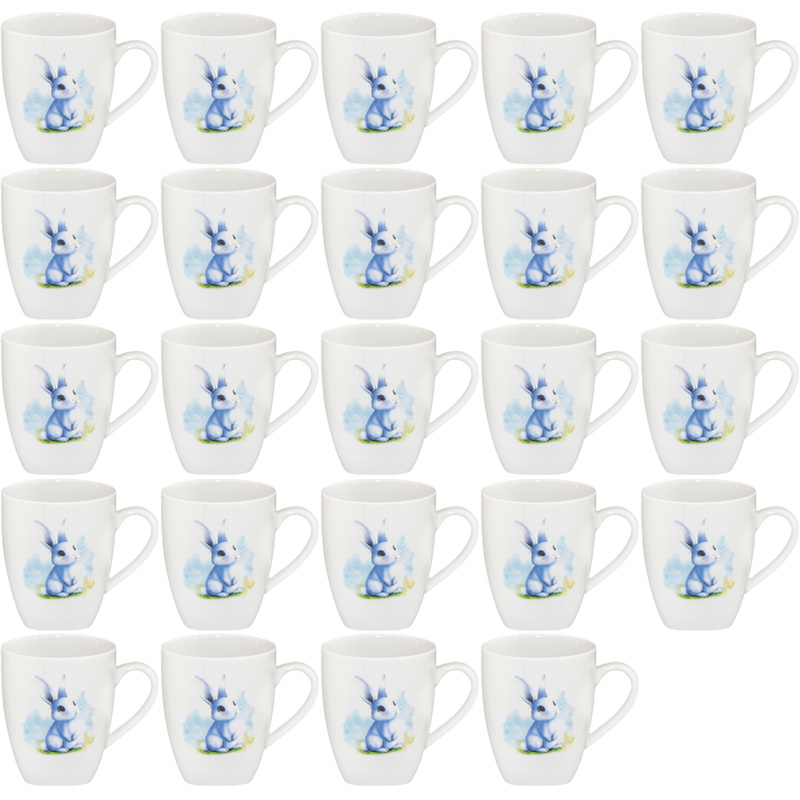 Изображение товара Фарфоровая кружка Глория Зайка 210 мл 24 шт Россия