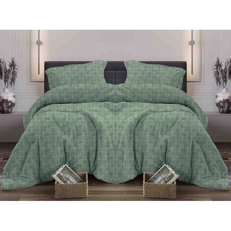 Изображение товара Постельное белье Lovely textile Контур 1.5-спальное бязь гипоаллергенное зеленое