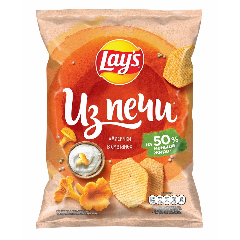 Изображение товара Чипсы картофельные Lay's из печи лисички в сметане 85 г