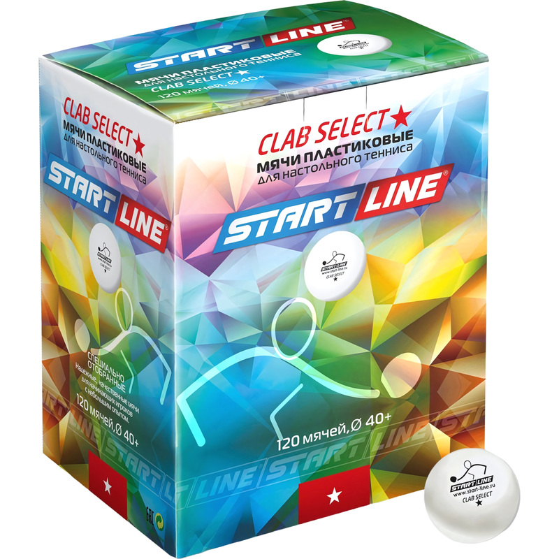 Изображение товара Мяч для настольного тенниса Start line Club Select 1 белый (120 штук в упаковке)