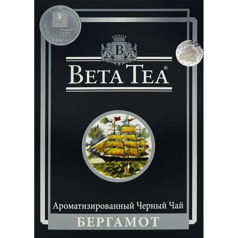 Изображение товара Чёрный листовой чай Beta Tea с ароматом бергамота 250 г Россия
