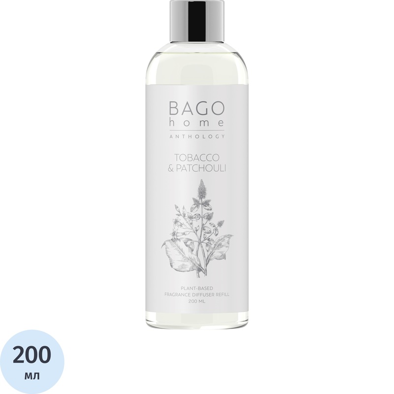 Изображение товара Наполнитель (рефил) для ароматизатора Bago Home Табак и пачули 200 мл